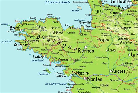 Mapa de Bretaña francesa