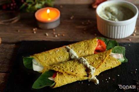Crepes de sarraceno con cúrcuma