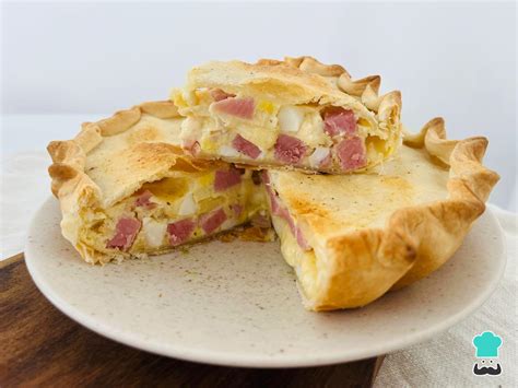 Torta salada de jamón y queso