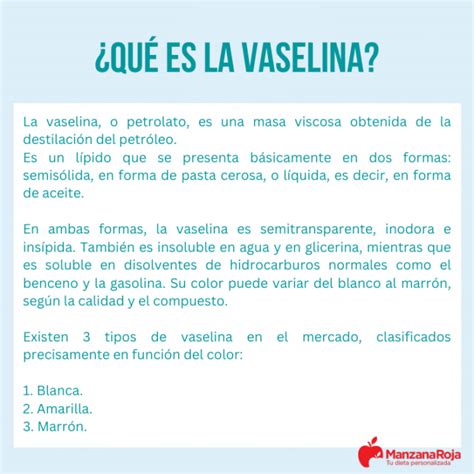 Composición química de la vaselina