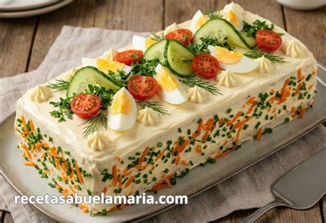 Pastel frío de brócoli con ingredientes