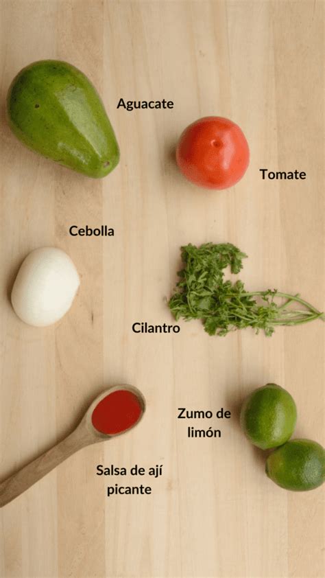 Ingredientes para guacamole