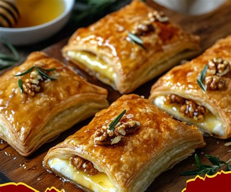 Hojaldres rellenos de mermelada y queso