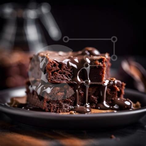 Primer plano de un brownie fudgy y húmedo