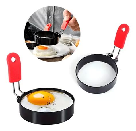 Aro para huevo frito de silicona con mango abatible