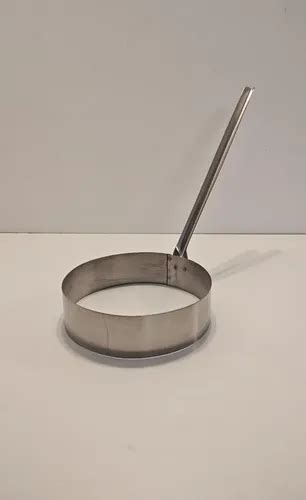 Aro para huevo frito de acero inoxidable con mango en ángulo