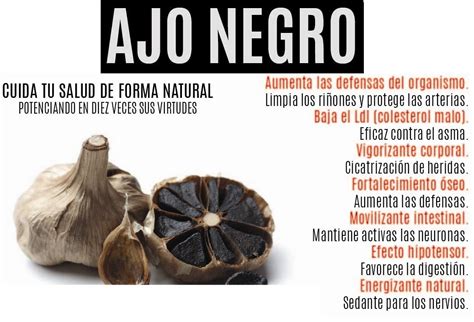 Infografía: Beneficios del ajo negro para la salud