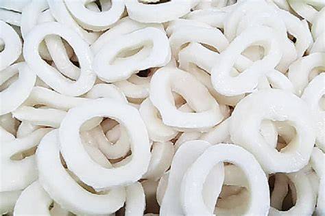 Anillas de pota frescas y congeladas