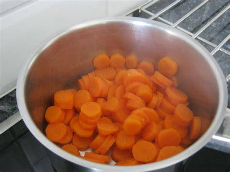 Zanahorias cocidas y aplastadas