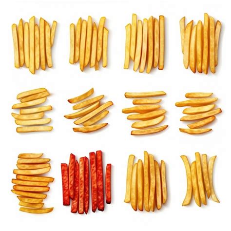 Varias formas de papas fritas