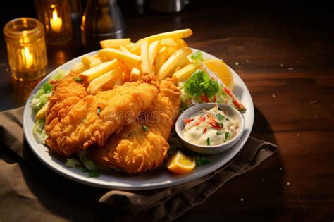 Ilustración de un plato de Fish and Chips