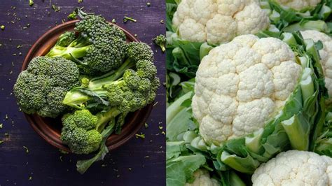 Comparativa del romanesco con coliflor y brócoli