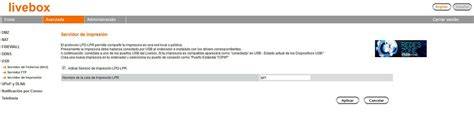 Esquema de la configuración de UPnP en el router Livebox