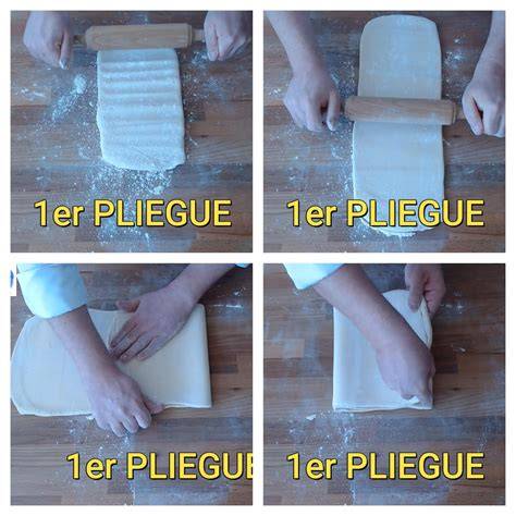 Primer pliegue simple de la masa de hojaldre