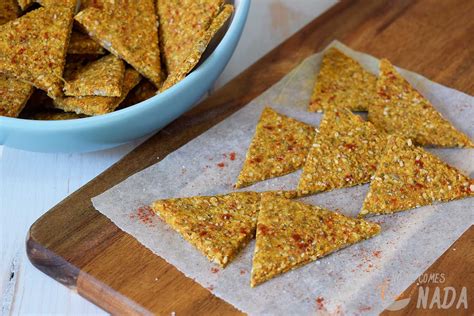 Crackers saludables de garbanzo con pimentón