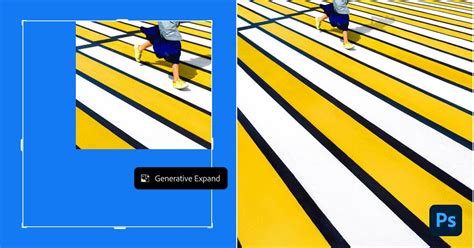 Tabla comparativa: Antes y después de usar la Ampliación Generativa en Photoshop.