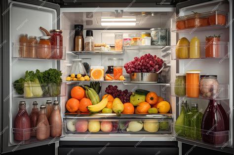 Refrigerador con alimentos, incluyendo un envase de gazpacho