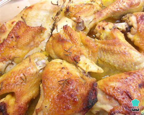 Pollo a la mostaza y miel horneado
