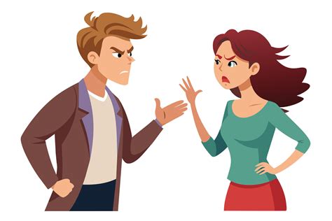 Un hombre y una mujer discutiendo en un entorno de oficina, con un corazón roto superpuesto.
