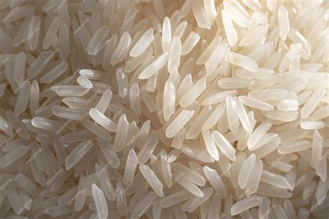 Primer plano de granos de arroz tipo bomba