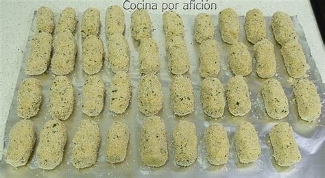 Croquetas listas para freír, rebozadas
