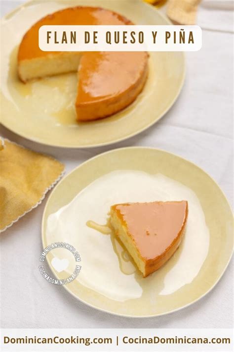 flan de queso y piña