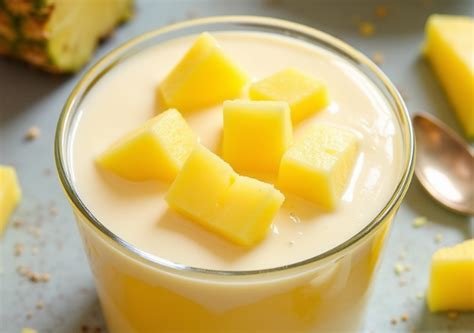 postre de piña elegante