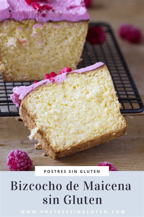 Bizcocho sin gluten de maicena decorado