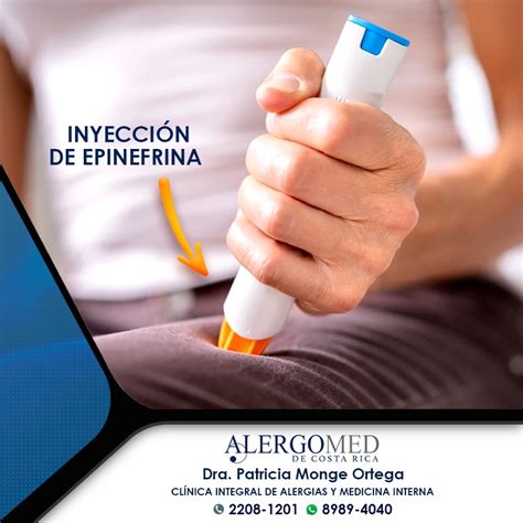 Persona recibiendo una inyección de epinefrina para una reacción alérgica