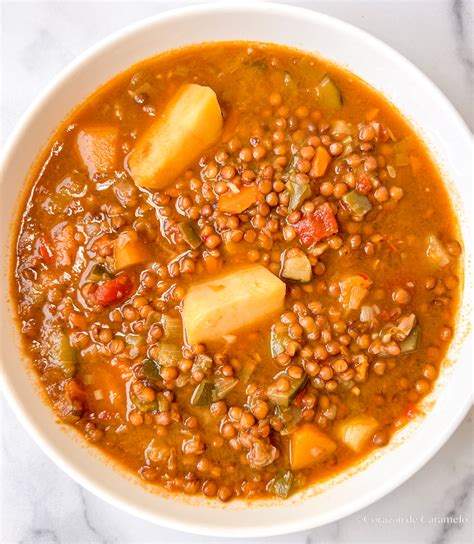 Variedad de verduras para lentejas