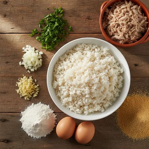 Ingredientes para croquetas de arroz