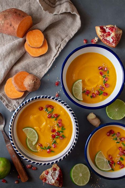 Crema de boniato con manzana y jengibre