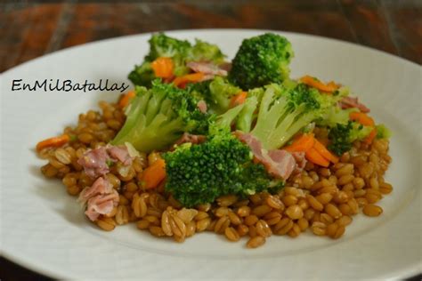 Plato de espelta cocida