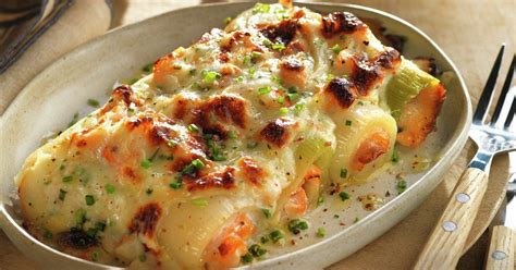 Puerros rellenos gratinados