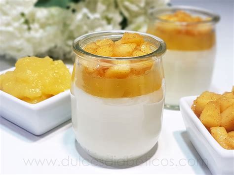 Mousse de yogur con manzana sin azúcar en vasitos