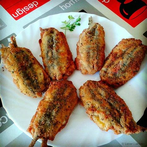 Boquerones rellenos de jamón y queso antes de empanar