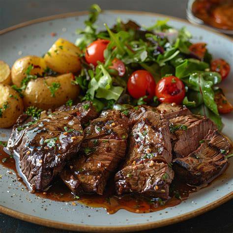 Proceso de cocción y reducción de jugo de carne