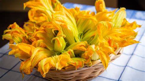 Preparación de flores de calabaza para almacenamiento