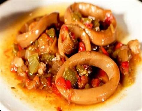 Ingredientes para calamares guisados