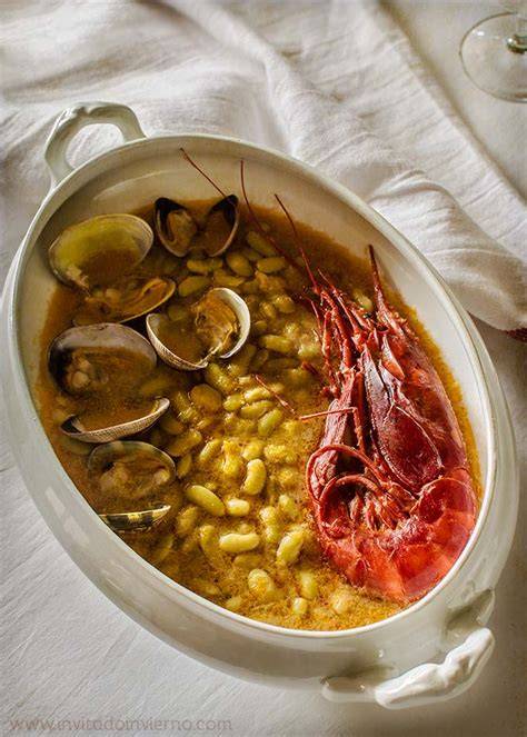 Plato de verdinas con marisco