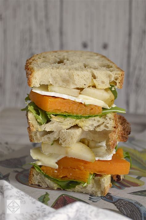 Sandwich de calabaza y pera