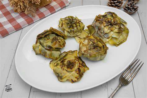 Alcachofas cocinadas a la plancha con hierbas