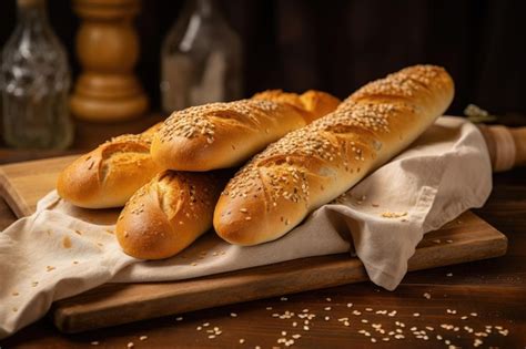 Baguettes recién horneadas y crujientes