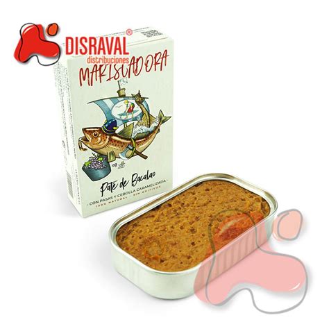 Paté de bacalao con pasas y cebolla caramelizada