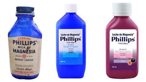 Ilustración de la leche de magnesia como antiácido y laxante