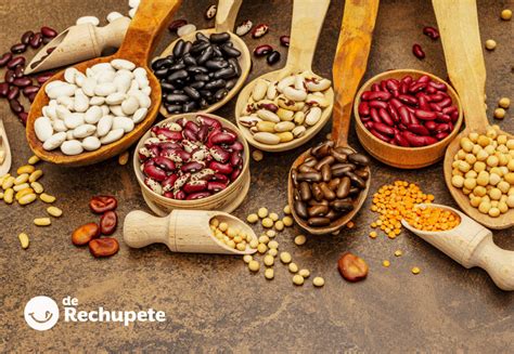 Variedad de alubias blancas, pintas y frijoles