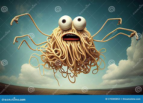 Ilustración de Monstruo Espagueti con humor ácido