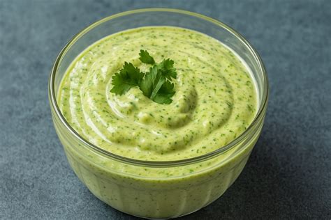 Aderezo de yogur griego con cilantro