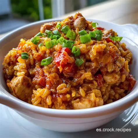 Arroz cremoso con pollo y chorizo