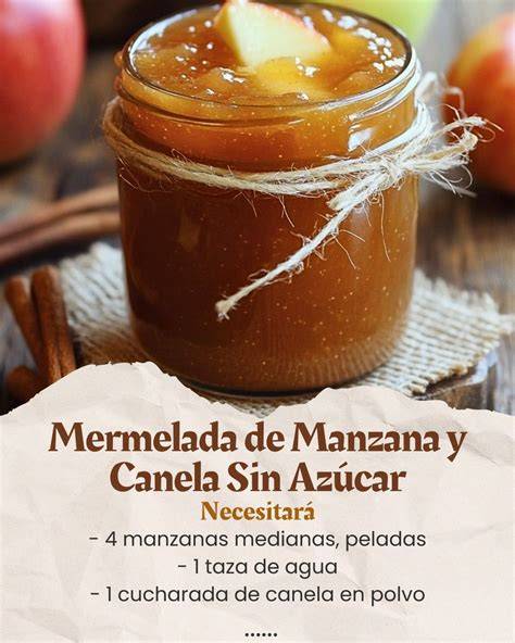 Ingredientes para mermelada de manzana sin azúcar